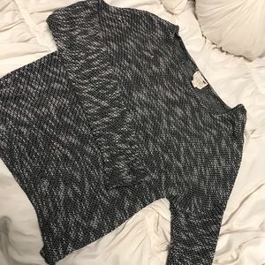 LA hearts light gray and black sweater